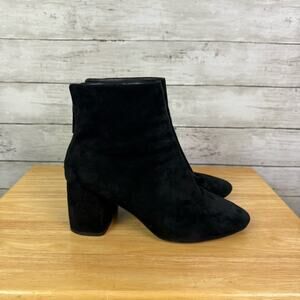 Gianni Bini Black Suede Ankle Boots Size 9.5